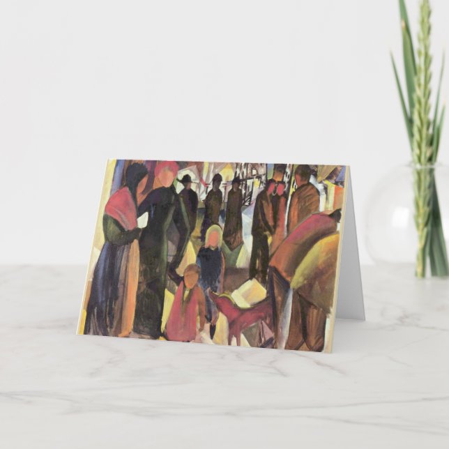 Tarjeta Adiós, famoso cuadro de August Macke (Anverso)