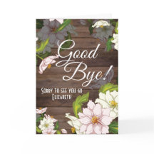 Adiós Floral Rustic Farewell