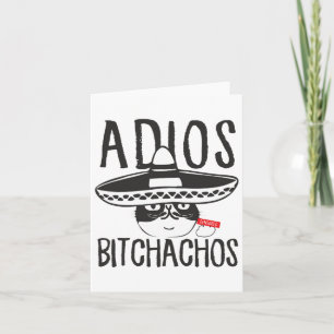 Tarjeta Adiós Gato De Achos En Sombrero Funny Cinco De May
