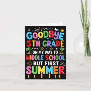 Tarjeta Adiós graduación de 5to grado a primer año de secu