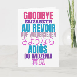 Tarjeta Adiós moderna