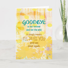 Tarjeta Adiós no es para siempre - simpatía