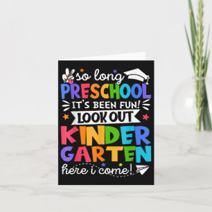 Tarjeta Adiós Preescolar Jardín de Niños Aquí Vengo Gradua