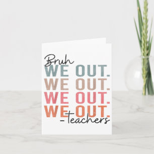 Tarjeta Adiós profesor Bruh Feliz Día De La Escuela Hola S