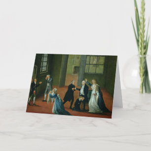 Tarjeta Adiós que hace una oferta de Louis XVI a su