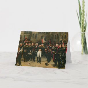 Tarjeta Adiós que hace una oferta de Napoleon I al