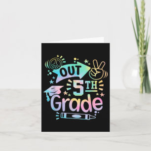 Tarjeta Adiós quinto grado último día de escuela 5to grado