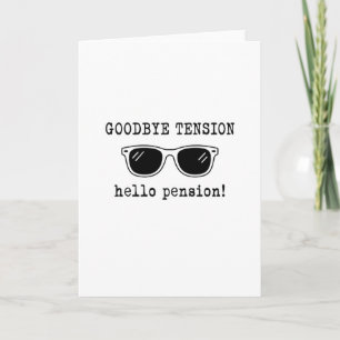 Tarjeta Adiós Tensión Hola Pensión Divertida Jubilación