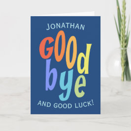 Tarjeta Adiós y buena suerte