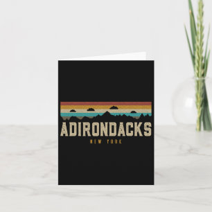 Tarjeta Adirondacks Montañas Vintage Senderismo Nuevo Y