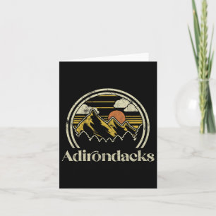 Tarjeta Adirondacks Mountains New York Vintage Hiking Camp
