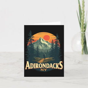 Tarjeta Adirondacks Senderismo Entusiastas De La Montaña