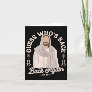 Tarjeta Adivina De Pascua Quién Atrás Jesús Funny Hombres 