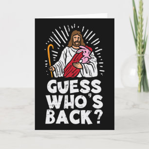Tarjeta Adivina Quién es Jesús de Pascua Divertido Religio