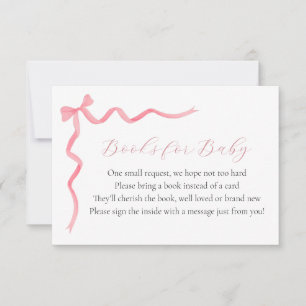 Tarjeta adjunta de Pink Bow Books para bebé