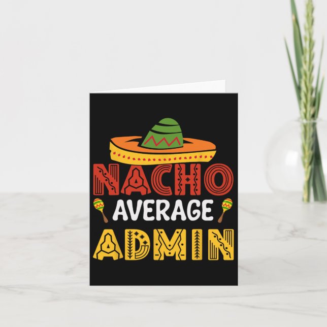 Tarjeta Administrador Nacho promedio Cinco De Mayo (Anverso)