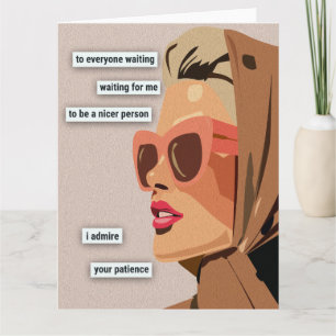 Tarjeta Admiro tu paciencia