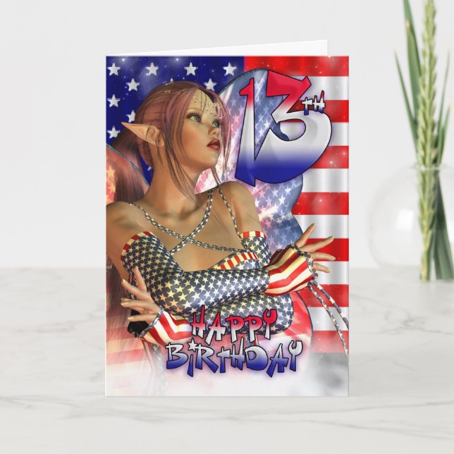 Tarjeta Adolescente 13 Años, feliz 13 Años (Anverso)