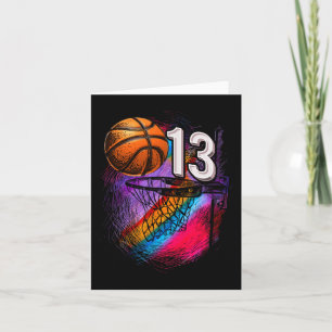 Tarjeta Adolescente oficial de baloncesto de 13 años, 13 a