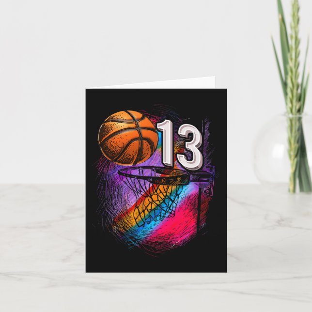 Tarjeta Adolescente oficial de baloncesto de 13 años, 13 a (Anverso)
