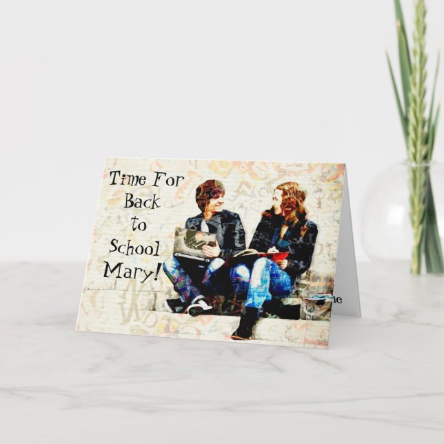 Tarjeta Adolescentes sin igual regresan a la escuela (Anverso)