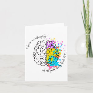 Tarjeta Adopción de la neurodiversidad Autismo Conciencia
