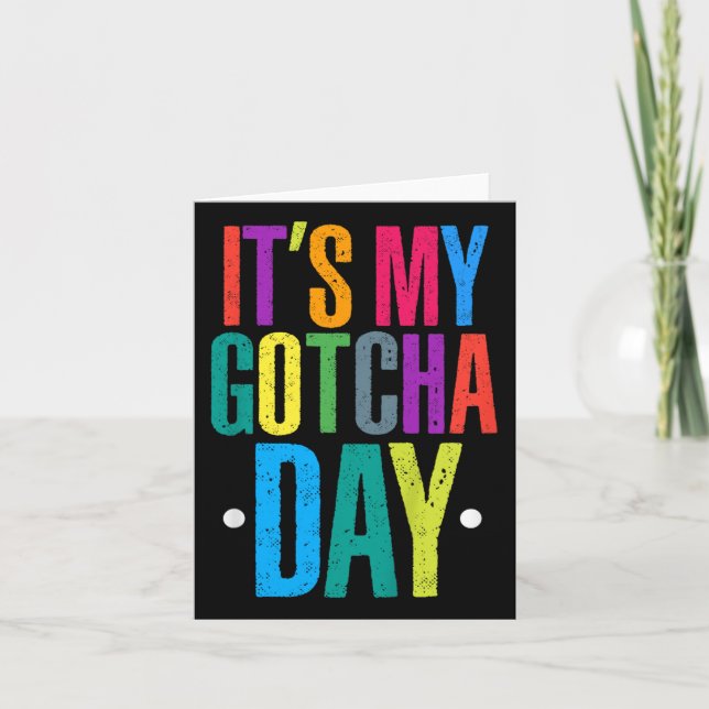 Tarjeta Adopción de niños Niño adoptivo Hooray es mi Gotch (Anverso)