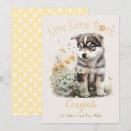 Tarjeta Adopción de Perro Alaskan Malamute, Día Gotcha