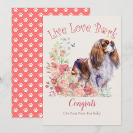 Tarjeta Adopción de Perro Cavalier King Charles Spaniel, G