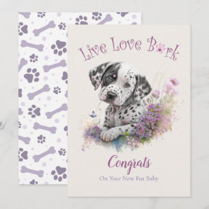 Tarjeta Adopción de Perro Dálmata, Día Gotcha