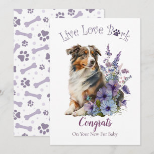 Tarjeta Adopción de Perro Pastor Australiano, Día Gotcha