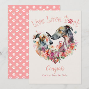 Tarjeta Adopción de Perros Greyhound, Día Gotcha