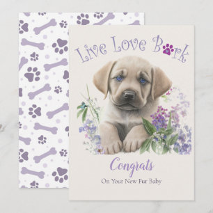 Tarjeta Adopción de Perros Labrador, Día Gotcha