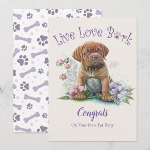 Tarjeta Adopción de Perros Mastiff, Día de la Llegada