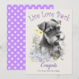 Tarjeta Adopción de Perros Schnauzer, Día de la Captura