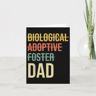 Tarjeta Adopción del Día del Padre adoptivo biológico