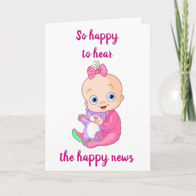 TARJETA **ADOPCIÓN** ¡¡FELICITACIONES A TU NIÑA!! (Anverso)