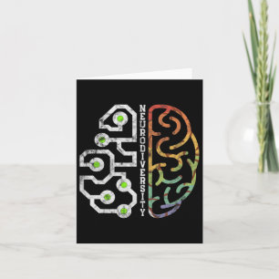 Tarjeta Adoptar Neurodiversidad Autismo cerebral Concienci