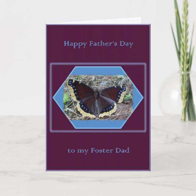 Tarjeta adoptiva de la mariposa del papá del día (Anverso)
