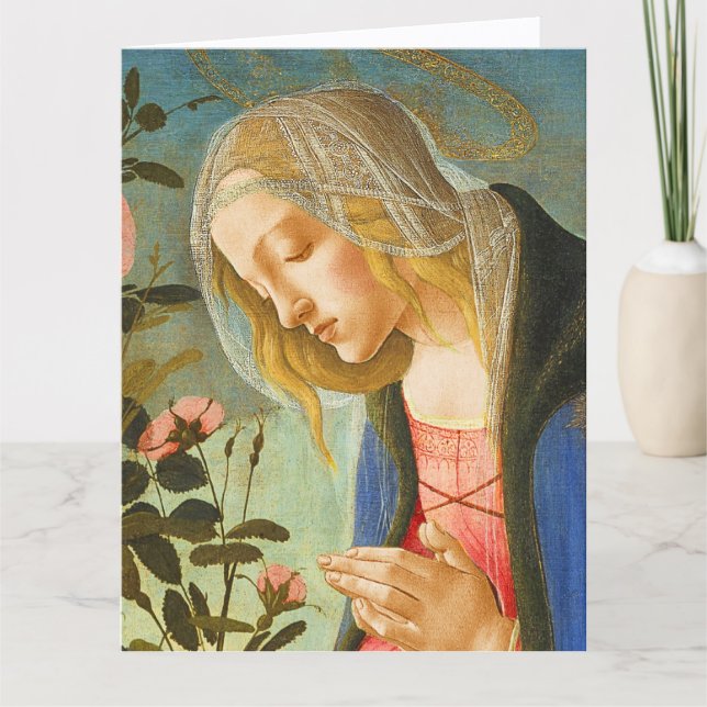 TARJETA ADORA VIRGEN DE NIÑO CRISTO DORMIDO (Anverso)