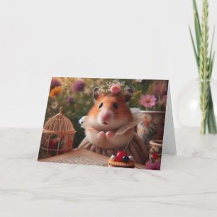 Tarjeta Adorable Actriz de Hamster de verano medio