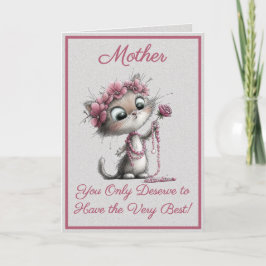 Tarjeta Adorable Cats Best Mother's Day Greeting Card