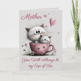 Tarjeta Adorable Cats in a Teacup Greeting Card