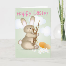 Tarjeta Adorable conejito feliz Pascua