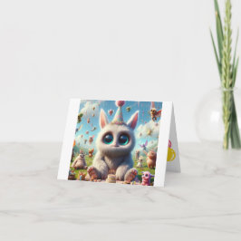 Tarjeta Adorable Creatura Deseos de Cumpleaños