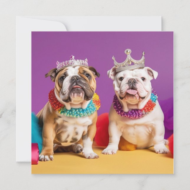 TARJETA ADORABLE DE RECUPERACIÓN DE BULLDOG EN ING (Anverso)