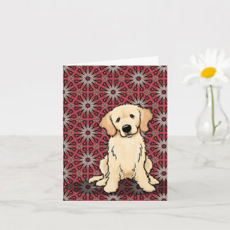 Tarjeta Adorable Golden Retriever