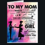 Tarjeta Adorable Letter To Mom | Lovely Gift To My Mom<br><div class="desc">It's a personalized perfect gift for your mom, your mama, your mommy, your mother, your parents, your grandma. It's ideal gifts for all seasons. These products are great for a picnic at the park, snuggling while watching TV, relaxing on the sofa, wall decoration for home or as a stylish bedspread....</div>