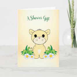 Tarjeta Adorable Lion Baby Shower Felicitaciones Card