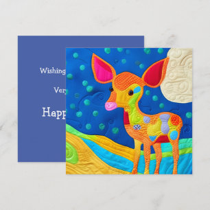 Tarjeta Adorable Pequeño Deer Bebé - Diseño Atractivo